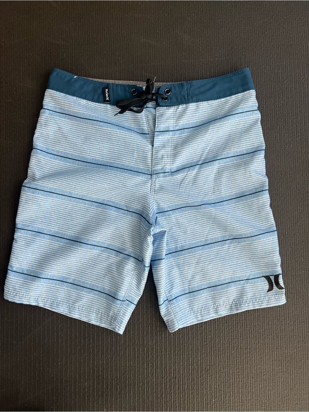 Hurley Blue & Navy Striped Boys Swim Hybrids